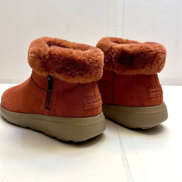Sketcher On-The-Go women’s faux fur ankle boots size 10 - Picture 4 of 10